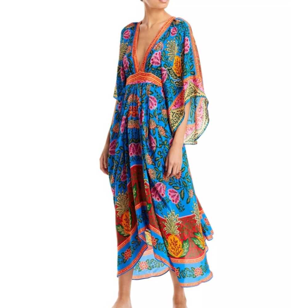 NWT FARM RIO PINEAPPLE GARDEN DRESS SZ XS